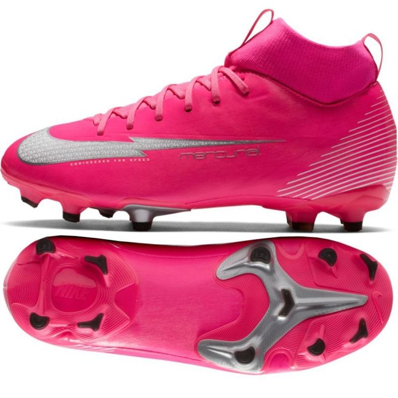 Chuteiras Nike Mercurial Superfly 7 Academy Mg Jr DB5609 611 multicolorido rosa