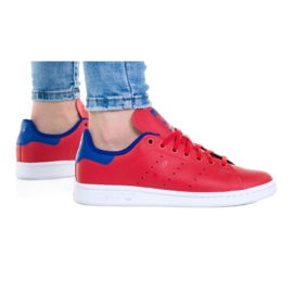Sapatos Adidas Stan Smith Jr FV3611 branco vermelho