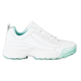 Kylie Tênis da moda branco verde Kylie Tênis da moda branco verde