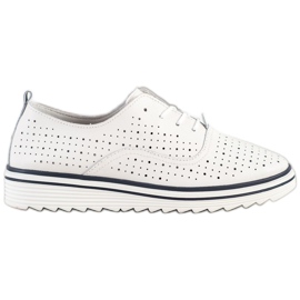 Goodin Calçado de couro a céu aberto branco