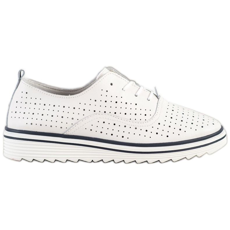 Goodin Calçado de couro a céu aberto branco