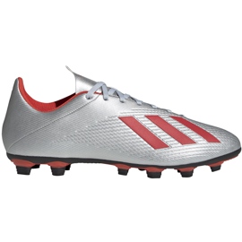 Botas de futebol adidas X 19.4 FxG prata F35379