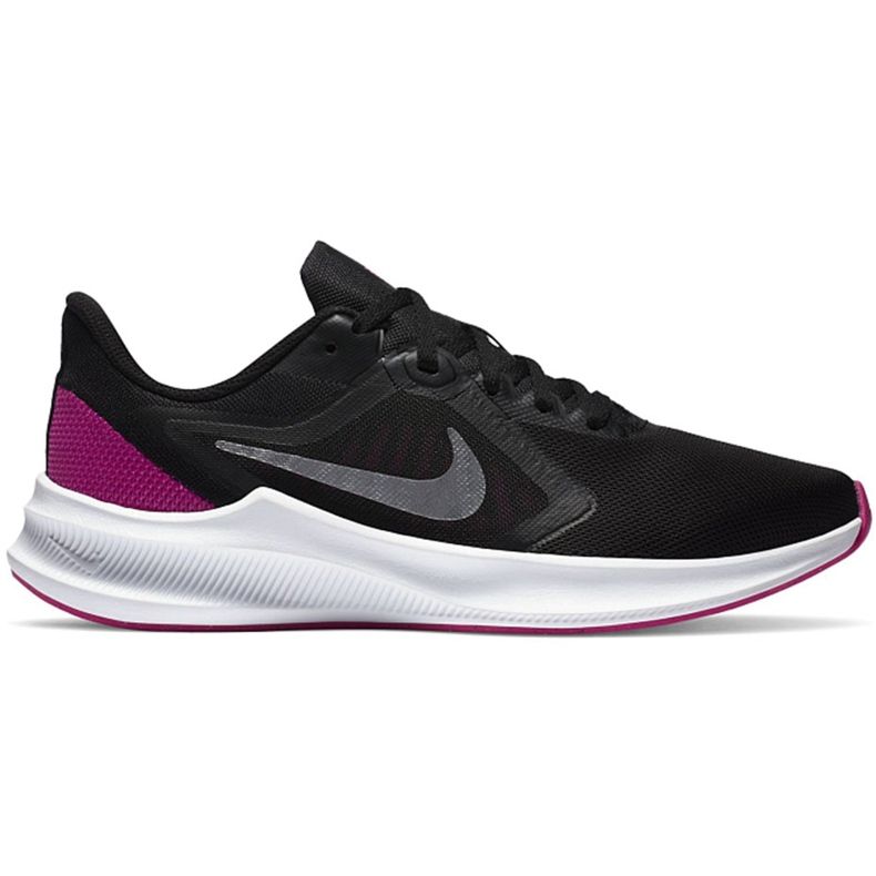 Sapatos femininos Nike Downshifter 10 preto e rosa CI9984 004