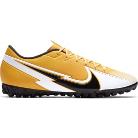 Chuteira Nike Mercurial Vapor 13 Academy Tf M AT7996 801 preto, laranja, amarelo amarelos