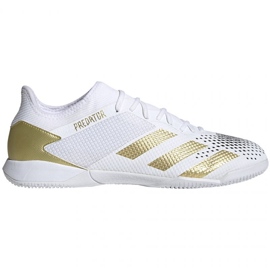Chuteiras Adidas Predator 20,3 L In M FW9192 branco dourado
