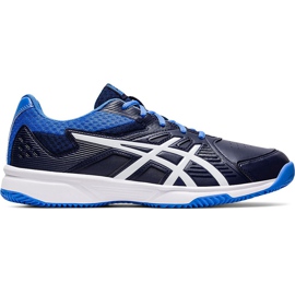 Sapatos masculinos Asics Court Slide Clay azul marinho-azul 1041A036 408 azul-marinho multicolorido