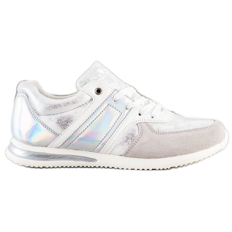 Goodin Calçados Esportivos Elegantes branco prata cinza