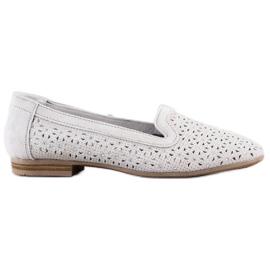 Filippo Senhores de couro com zircônia cúbica cinza