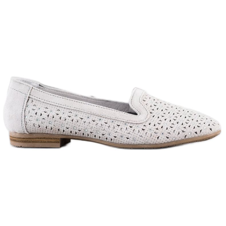 Filippo Senhores de couro com zircônia cúbica cinza