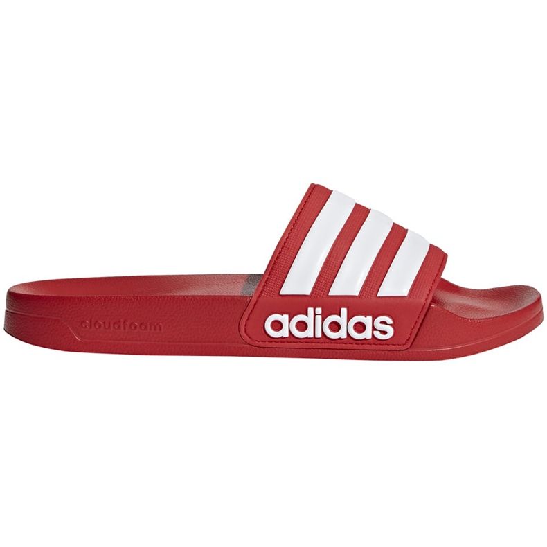 Chinelos masculinos Adidas Adilette Shower vermelho AQ1705 branco