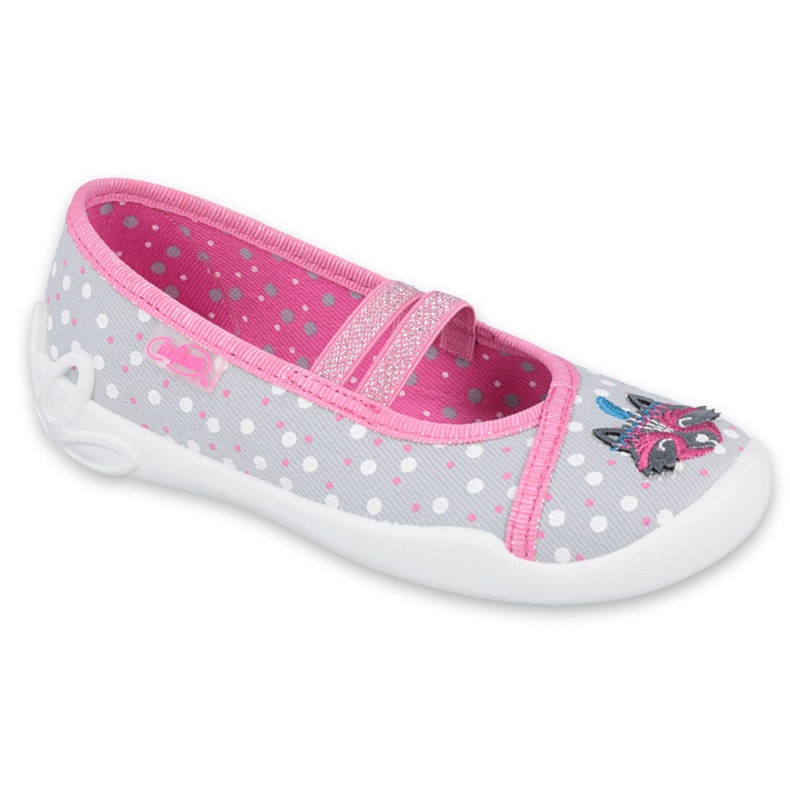 Calçados infantis Befado 116X285 rosa cinza