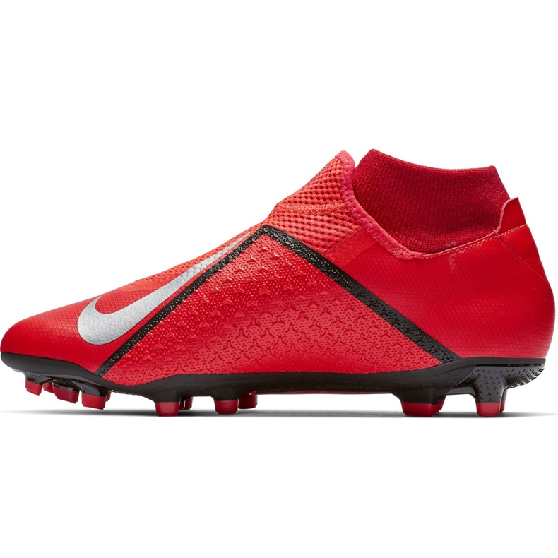Chuteira Nike Phantom Vsn Academy Df FG / MG AO3258 600 de futebol vermelho vermelho