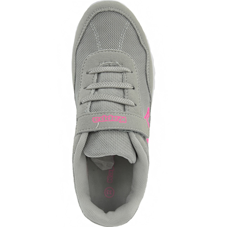 Sapatos infantis Kappa Follow K cinza rosa 260604K 1422
