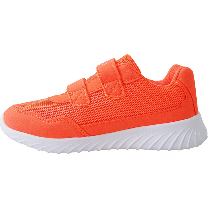 Sapatos infantis Kappa Cracker Ii K branco coral 260647K 2910 laranja