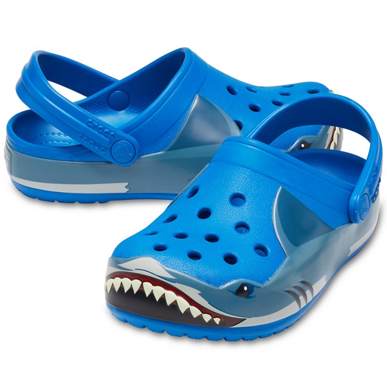 Crocs para crianças Fun Lab Shark Band Clg K azul 206271 4JL