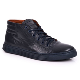 Bednarek Polish Shoes Sapatos de couro masculino tênis Bednarek azul marinho azul-marinho