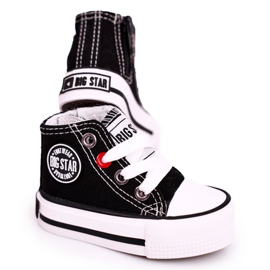 Tênis alto infantil com zíper Big Star HH374188 preto