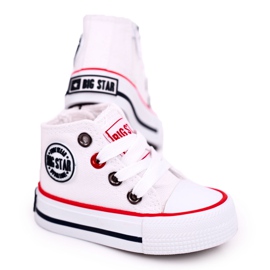 Tênis alto infantil com zíper Big Star HH374187 branco