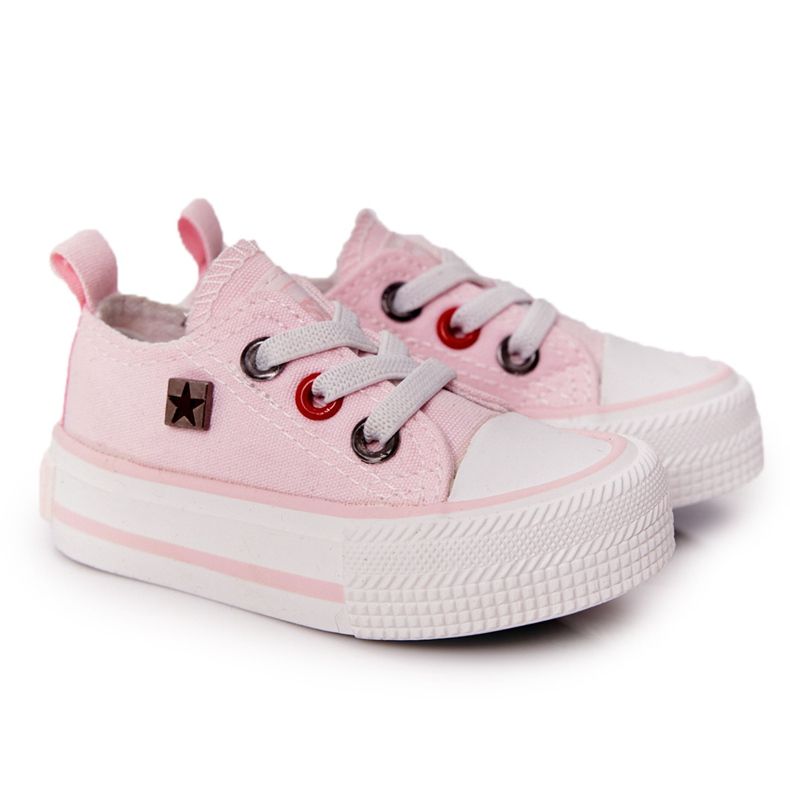 Tênis infantil clássico baixo Big Star HH374197 rosa