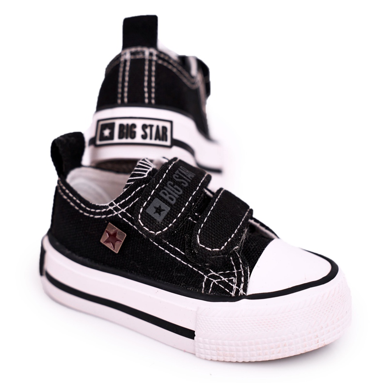Tênis baixo infantil com velcro Big Star HH374200 preto