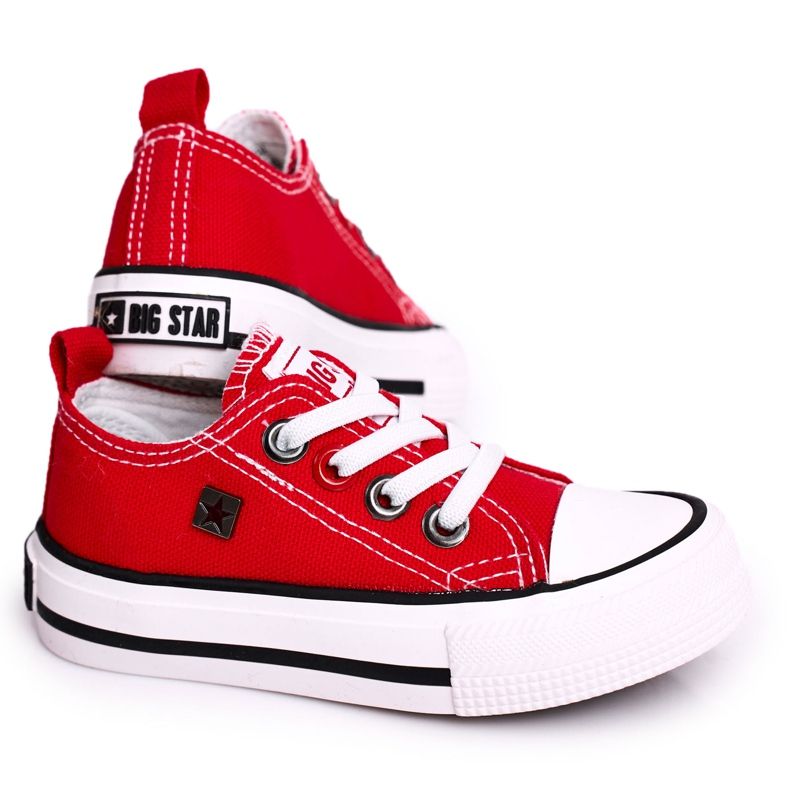 Tênis infantil clássico baixo Big Star HH374092 vermelho ['vermelho']