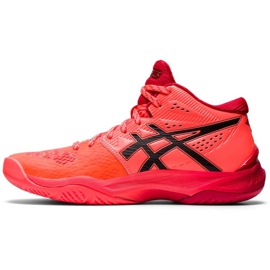 Tênis de vôlei Asics Sky Elite Ff Mt Tokyo W 1052A048 701 multicolorido laranjas e vermelhos