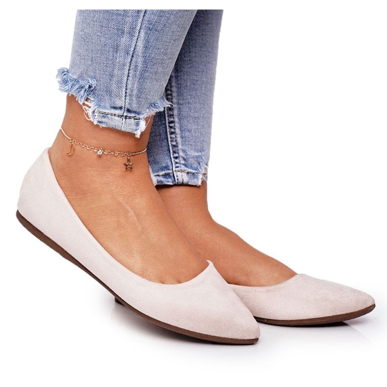 PS1 Delicate Ballerina In Spitz Suede Beige Dermeno bege