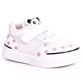 Apawwa Calçados Esportivos Infantis Com Panda Branco E Rosa Chico Apawwa Calçados Esportivos Infantis Com Panda Branco E Rosa Chico
