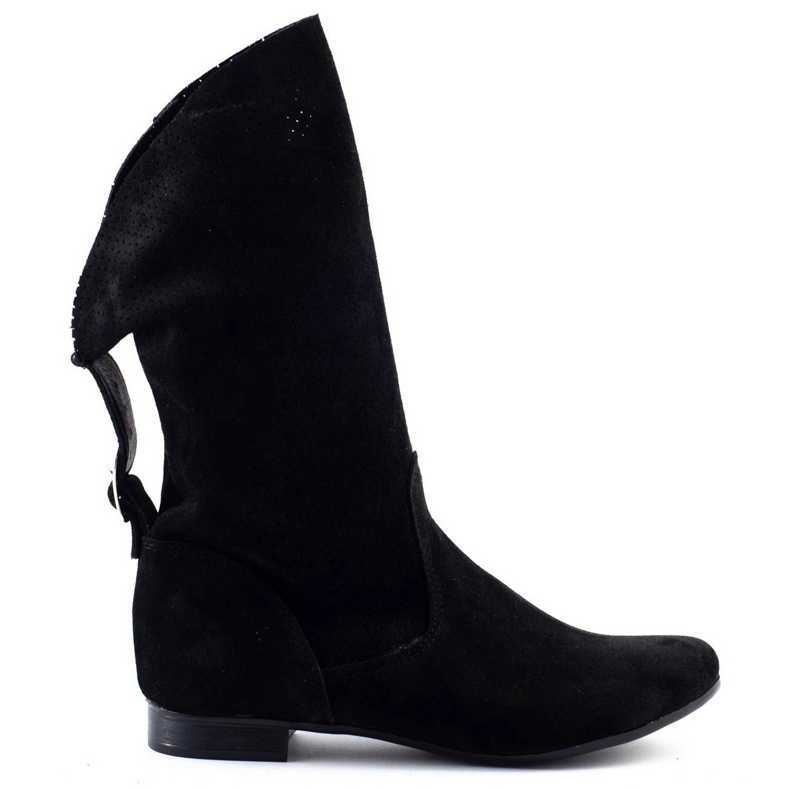 Olivier Openwork Elena botas pretas preto