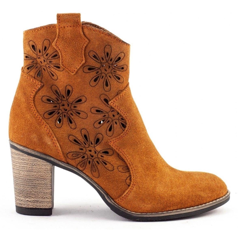 Olivier Openwork de salto alto vermelho Lena laranja