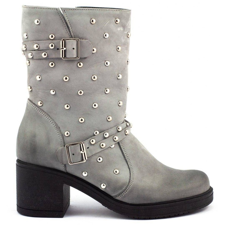 Exousite Botas femininas no pós 1070 cinza