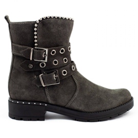 Dolce Pietro Botas quentes femininas 2054 cinza