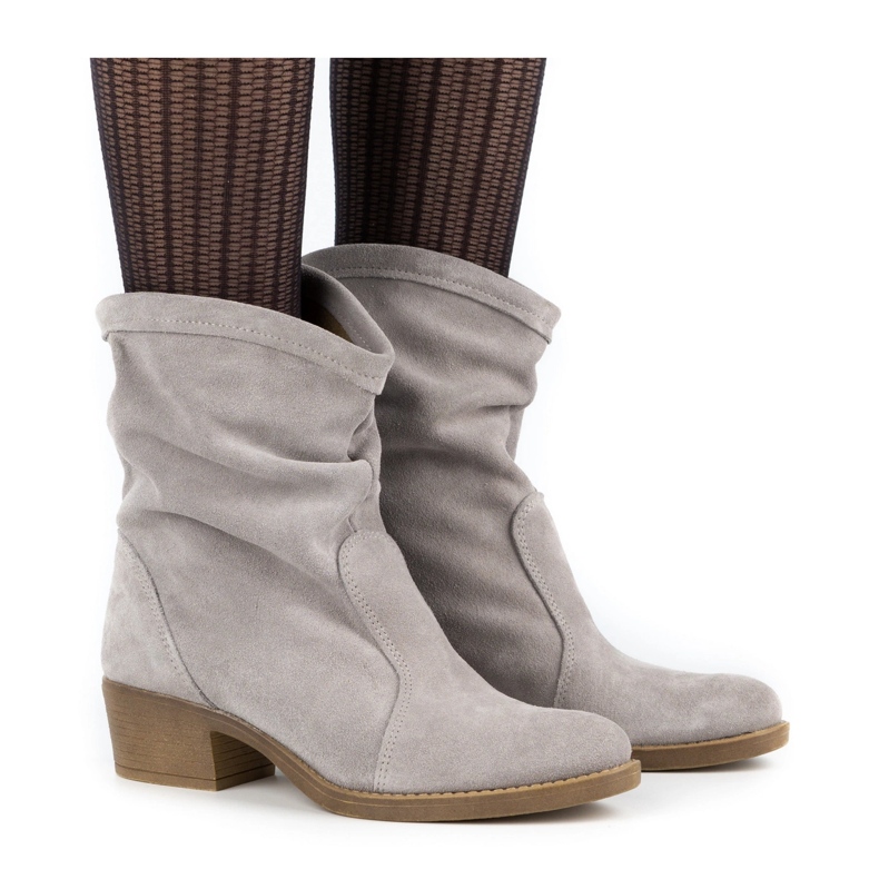 Olivier Botas Mona cinza de salto alto