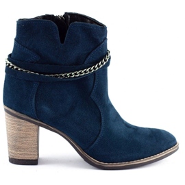 Olivier Botas com corrente Megi azul marinho