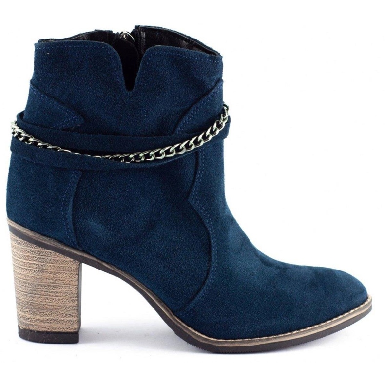 Olivier Botas com corrente Megi azul marinho