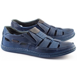 Polbut Sapatos abertos 06 masculinos para o verão azul marinho azul-marinho