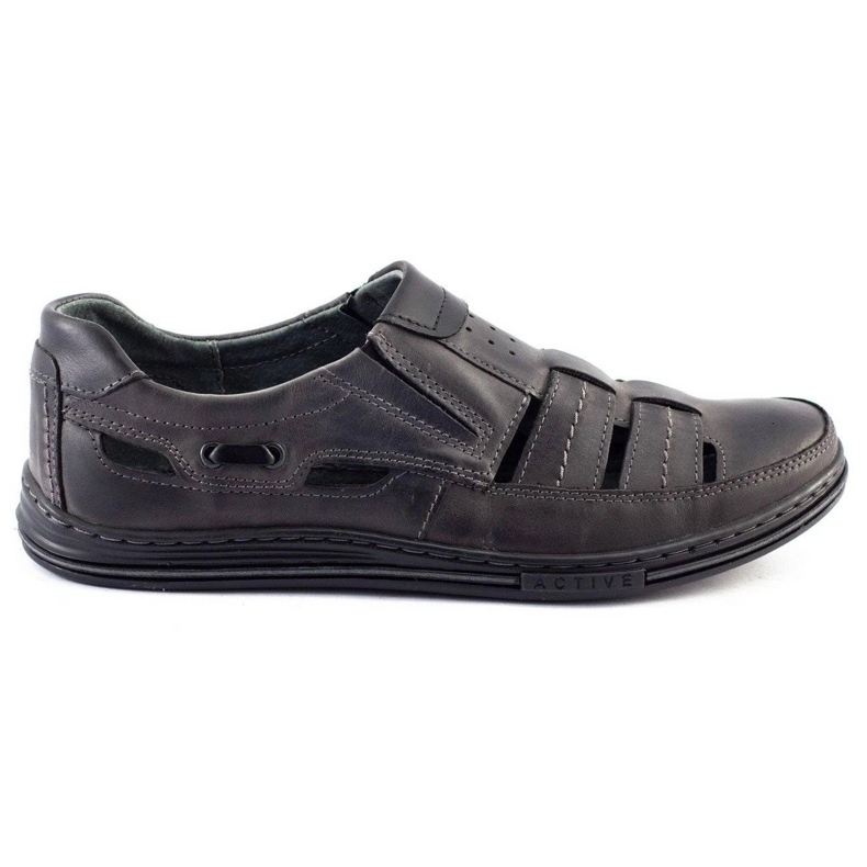 Polbut Sapatos perfurados masculinos 06 para o verão cinza