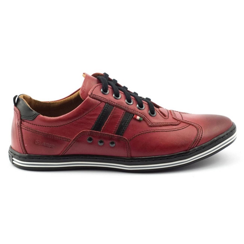 ABIS Sapatos masculinos casuais 1801 vermelho