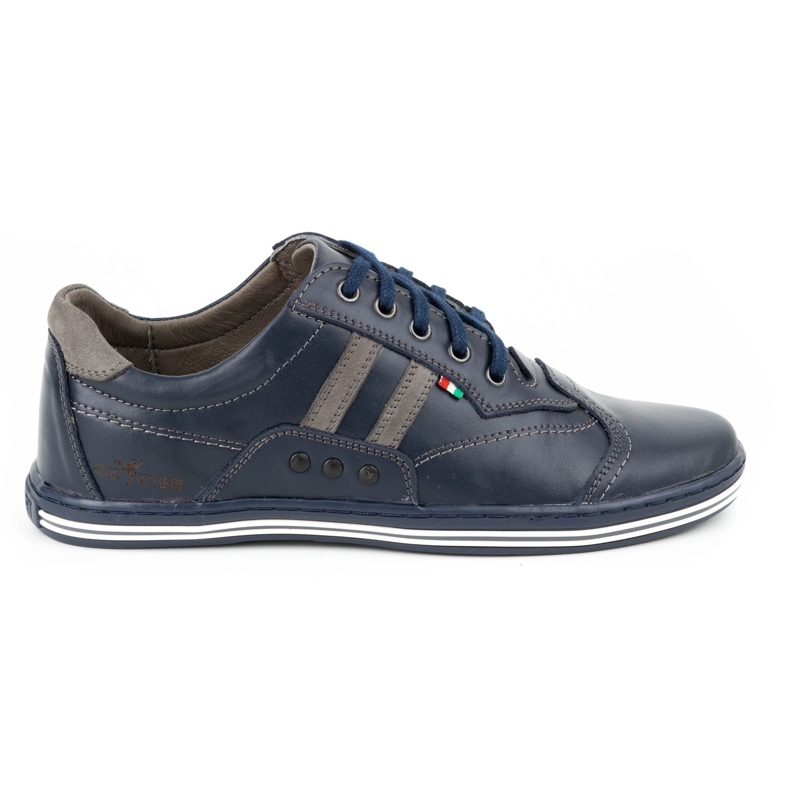 ABIS Sapatos casuais masculinos 1801 azul marinho