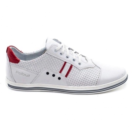 Polbut Sapatos masculinos casuais 1801P branco Polbut Sapatos masculinos casuais 1801P branco