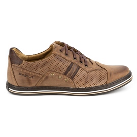 Polbut Sapatos masculinos casuais 1801P marrom