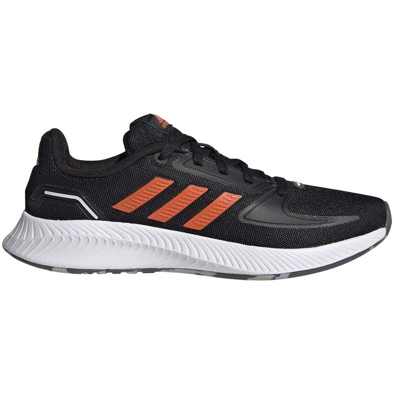 Sapatos infantis Adidas Runfalcon 2.0 K pretos e laranja FY9500