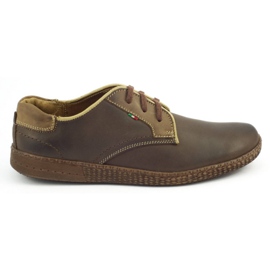 Sapatos masculinos casuais 294 marrons castanho