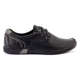 KOMODO Sapatos masculinos pretos casuais 911