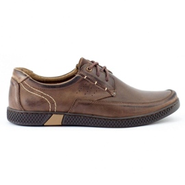 KOMODO Sapatos casuais masculinos 911 marrom escuro