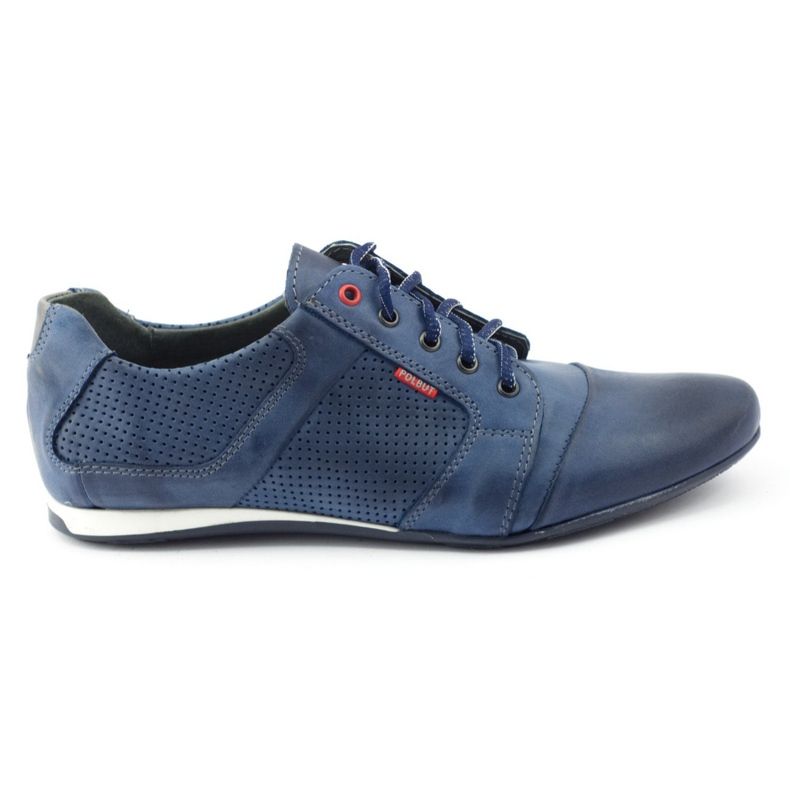 Polbut Sapatos masculinos casuais C34P azul marinho