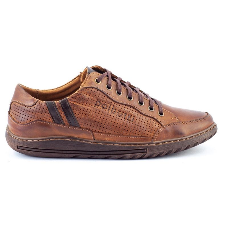 Polbut Sapatos masculinos casuais marrons JOK31 castanho