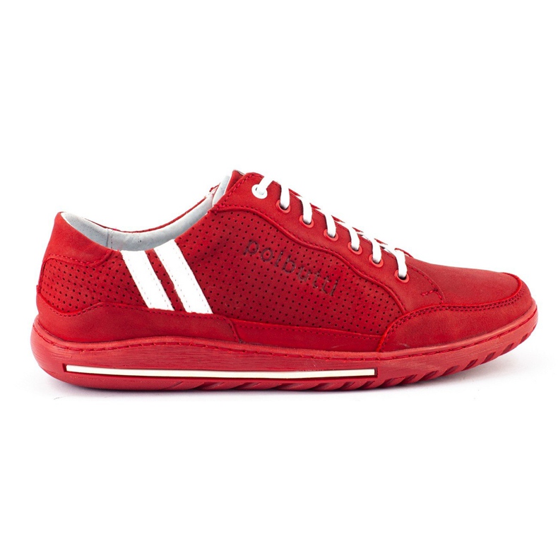 Polbut Sapatos masculinos casuais JOK31 vermelho