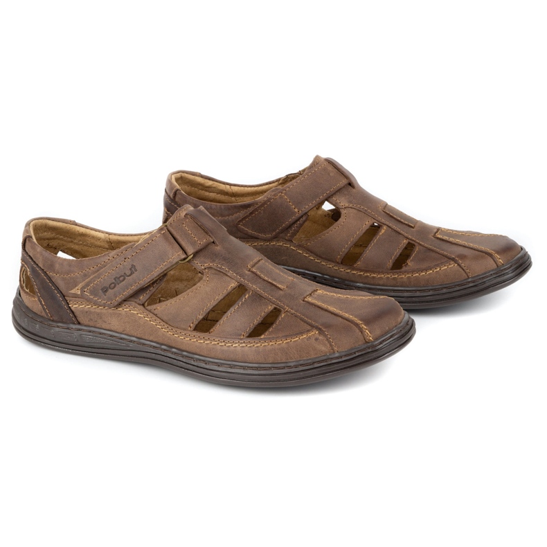 Polbut Sapatos masculinos marrons K18 castanho