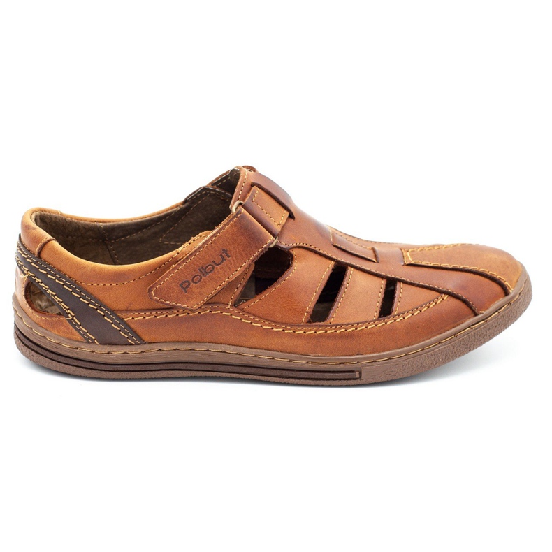 Polbut Sapatos masculinos camelo K18 laranja